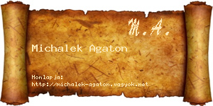 Michalek Agaton névjegykártya